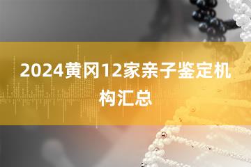 2024黄冈12家亲子鉴定机构汇总