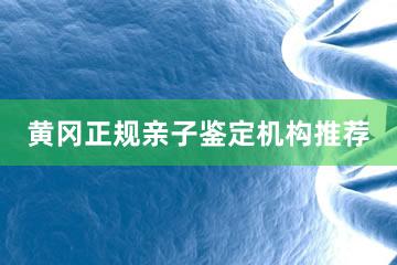 黄冈正规亲子鉴定机构推荐